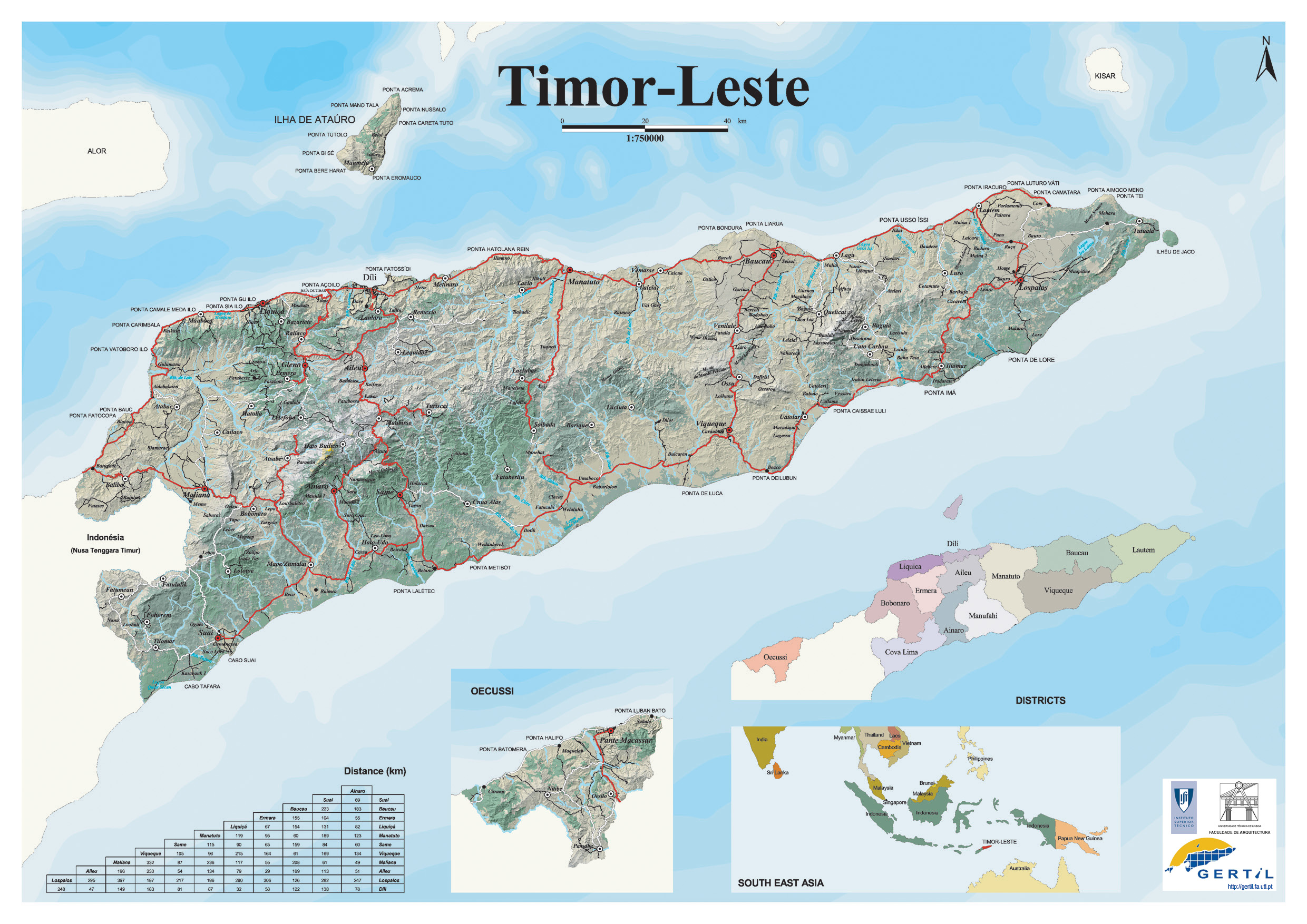 Map Timor-Leste