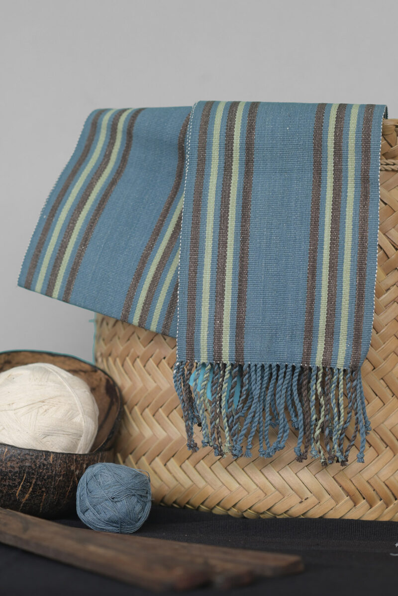 Urban Slick Skinny Scarf- Blue & Grey - Image 2